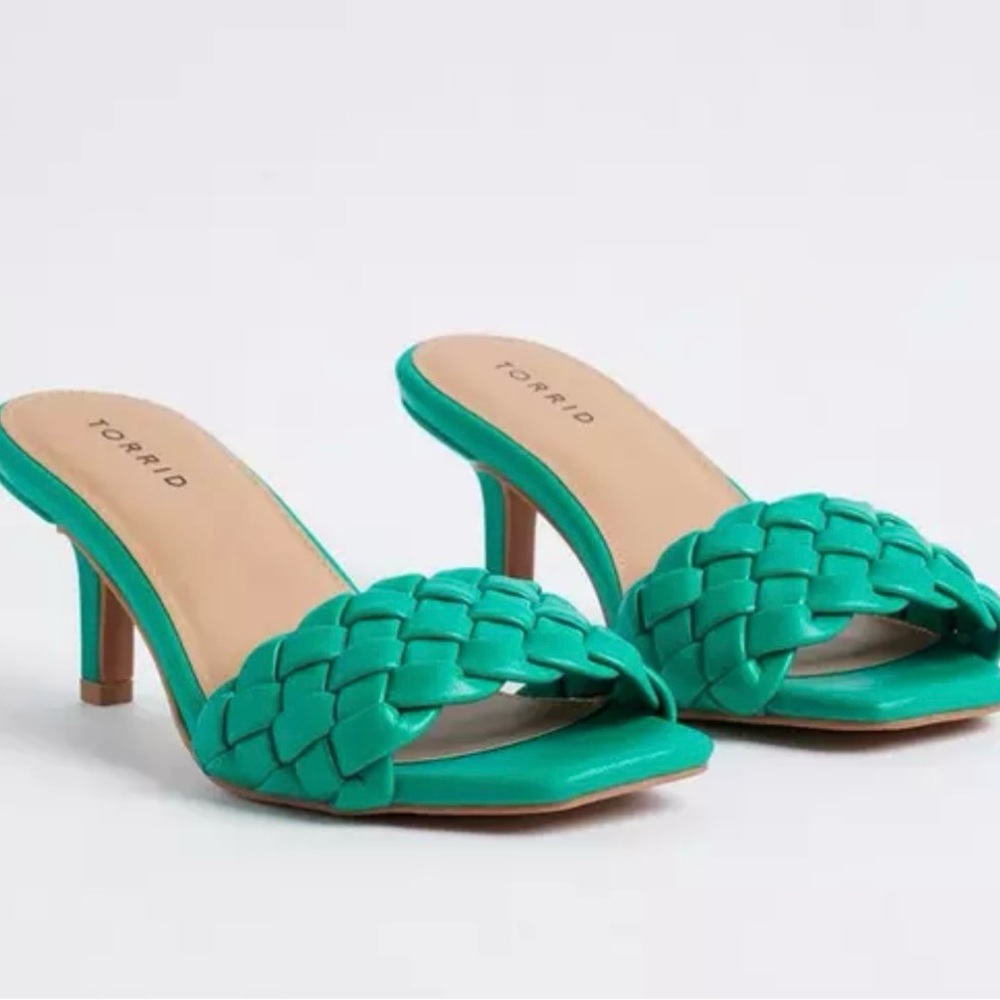 Torrid Green Braided Heeled Sandals